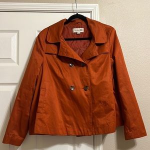 Forever21 Hooded Burnt Orange Jacket Size 12